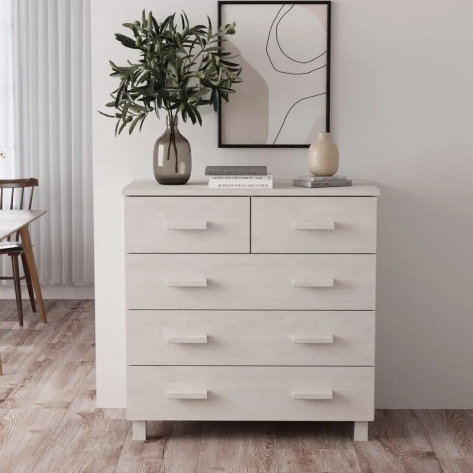 Sivupyötä 1 Hamar 79x40x80 cm mänty valkoinen