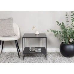 Sivupöytä hyllyllä Venture Home Staal