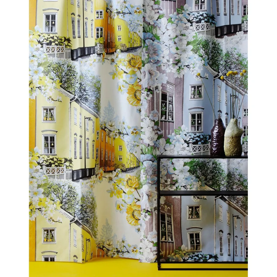 Sivuverho Vallila Kotikulmat 140x250 cm sininen