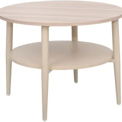 Sohvapöytä Home4You LESTER 60x60xK45 cm, vaalea puu/beige