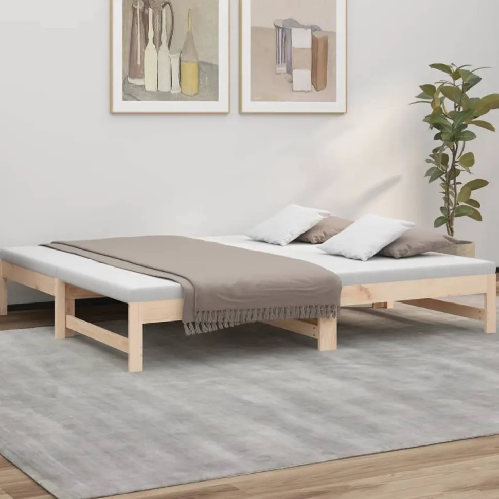 Sohvasänky ulosvedettävä, täysi mänty, eri kokoja ja värejä (17934)