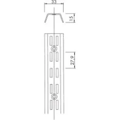 Säätölista Sovella 2250 mm harmaa