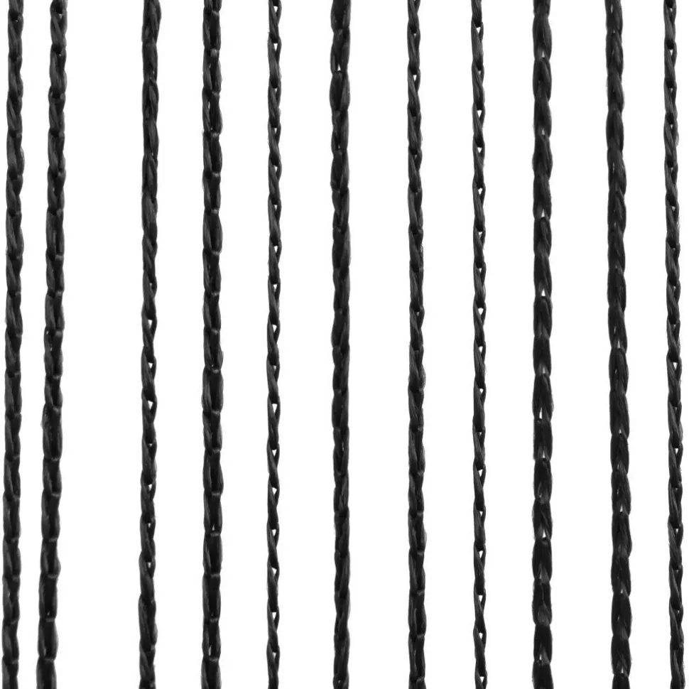 String-verhot 2 kpl 100x250 cm musta