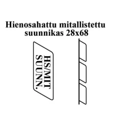 Suunnikasrima Siparila 28x68x4200 mm SR/HS kuusi valkoinen