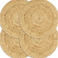 Tabletit 4 kpl luonnollinen 38 cm pyöreä juutti