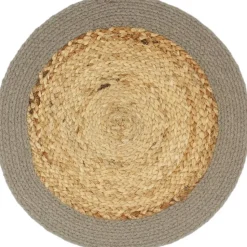 Tabletit 4 kpl luonnollinen/harmaa 38 cm juutti ja puuvilla