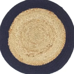 Tabletit 4 kpl luonnollinen/sininen 38cm juutti/puuvilla