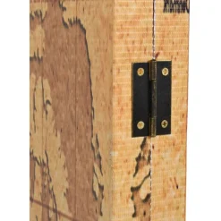 Taitettava tilanjakaja 228x170 cm maailmankartta keltainen