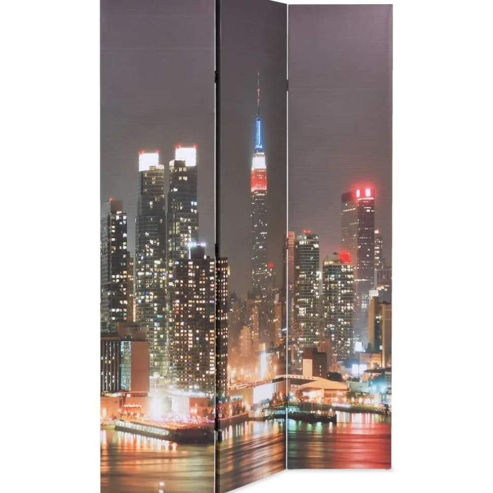 Taitettava tilanjakaja 120x170 cm new yorkin yömaisema
