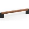Tankovedin Beslag Design Duo Mini, 194.6x35x12mm, cc160mm, pähkinä/laavanharmaa