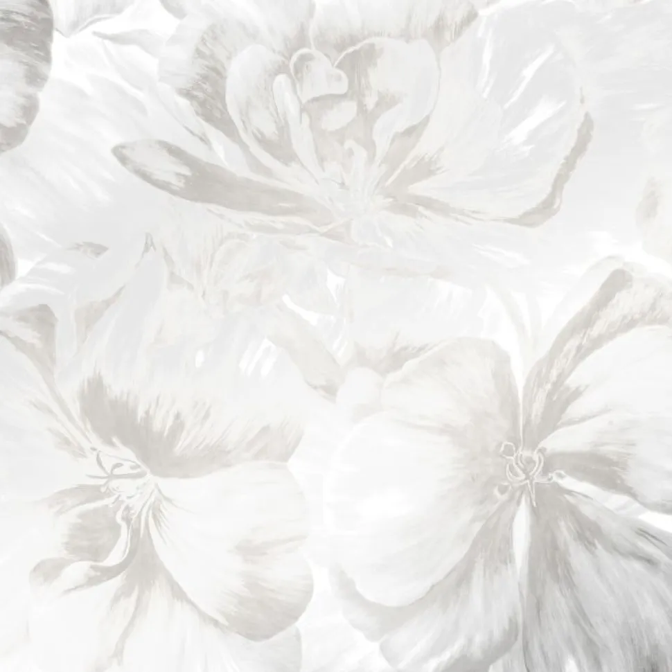 Tapetti Decor Maison Belle 5339-5, non-woven, pioni, ruusu, romanttinen, vaalea/harmaa