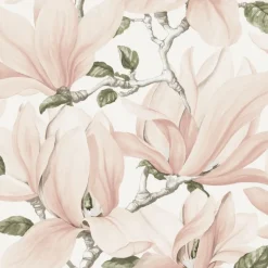 Tapetti Decor Maison Belle 5347-2, non-woven, ruusu, romanttinen, vaalea/punainen