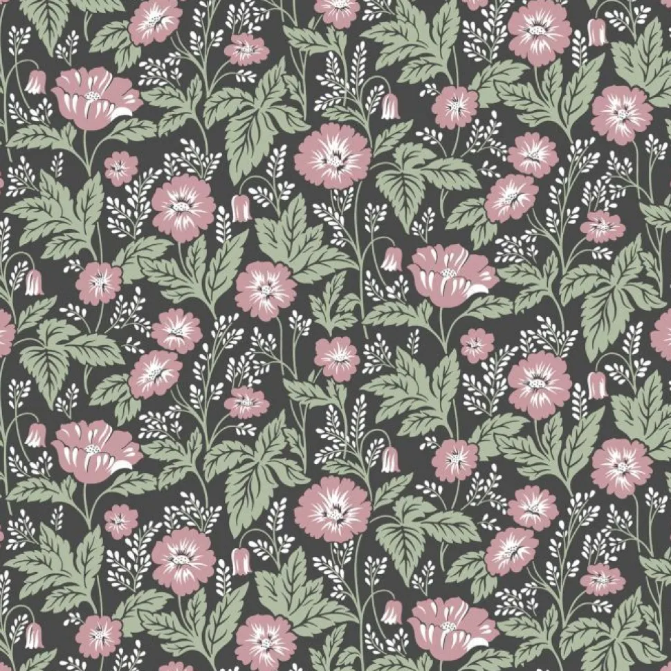 Tapetti Decor Maison Belle 5342-2, non-woven, maalaisromanttinen, tumma/punainen