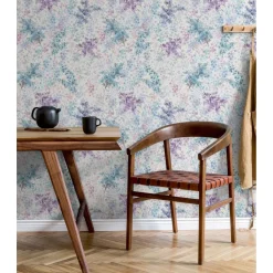 Tapetti Flora kukkakuvio, vinyylipinta, romanttinen, eri värejä