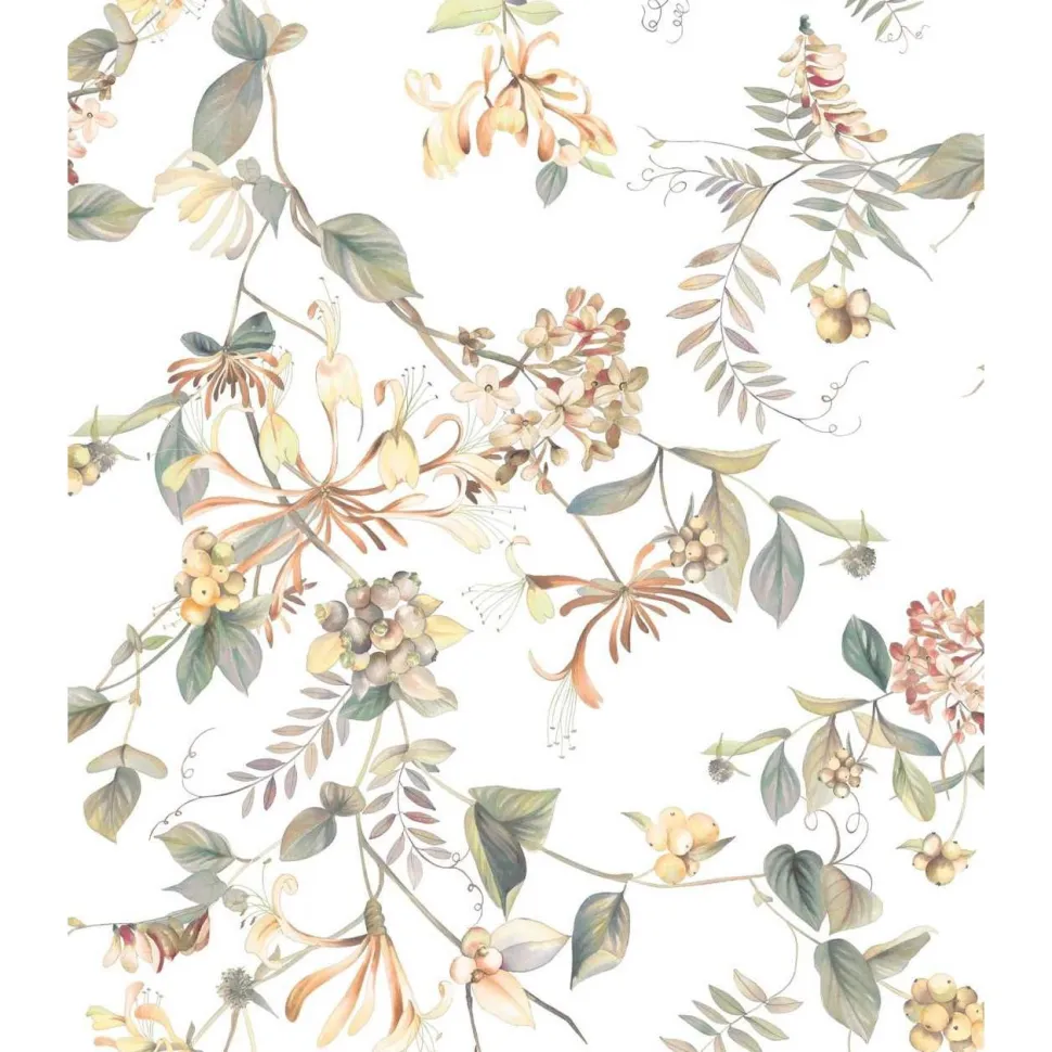 Tapetti Flora köynnös, vinyylipinta, eri värejä