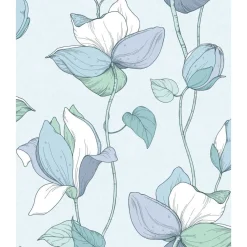 Tapetti Flora Lily, vinyylipinta, eri värejä