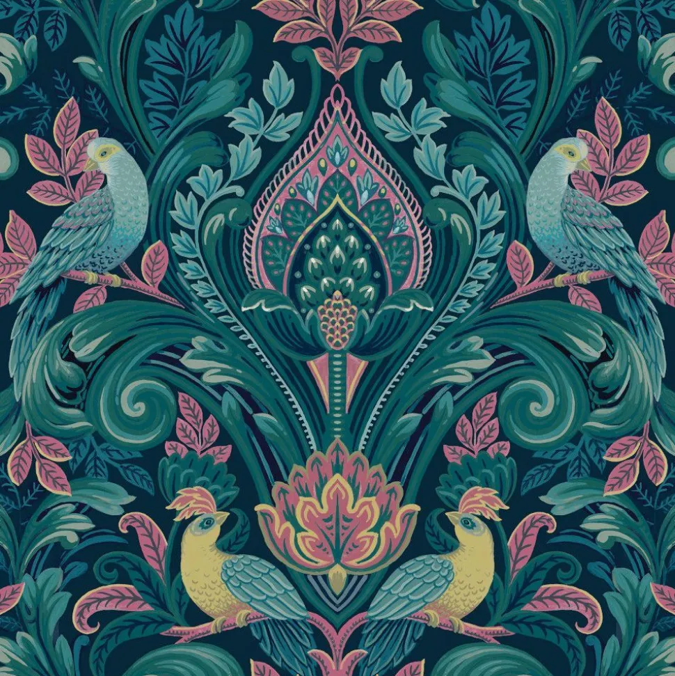 Tapetti Grandeco Arcadia A67801-A67802, non-woven, vinyylipinta, lintu
