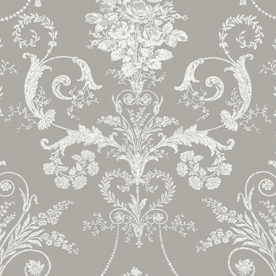 Tapetti Laura Ashley 113383 Josette Steel, maalaisromanttinen, harmaa