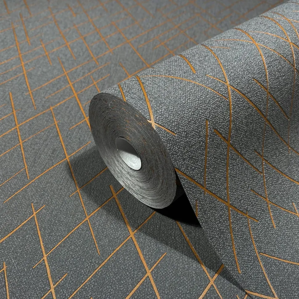 Tapetti Marburg Kylie, vinyylipinta, kiiltävä, viivat, graafinen/geometrinen, moderni