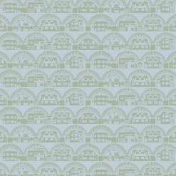 Tapetti Mini Moderns Metroland, paperi, kaupunki, moderni, sini-vihreä