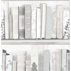 Tapetti Sandudd Botany Library 103837, teksti, vanhan ajan, White, Blue