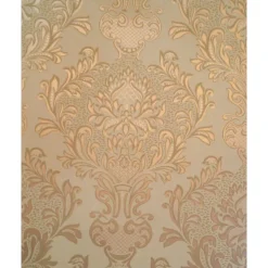 Tapetti Sandudd Isoäidin aikaan 4843-4, non-woven, ornamentti, ruskea/kulta