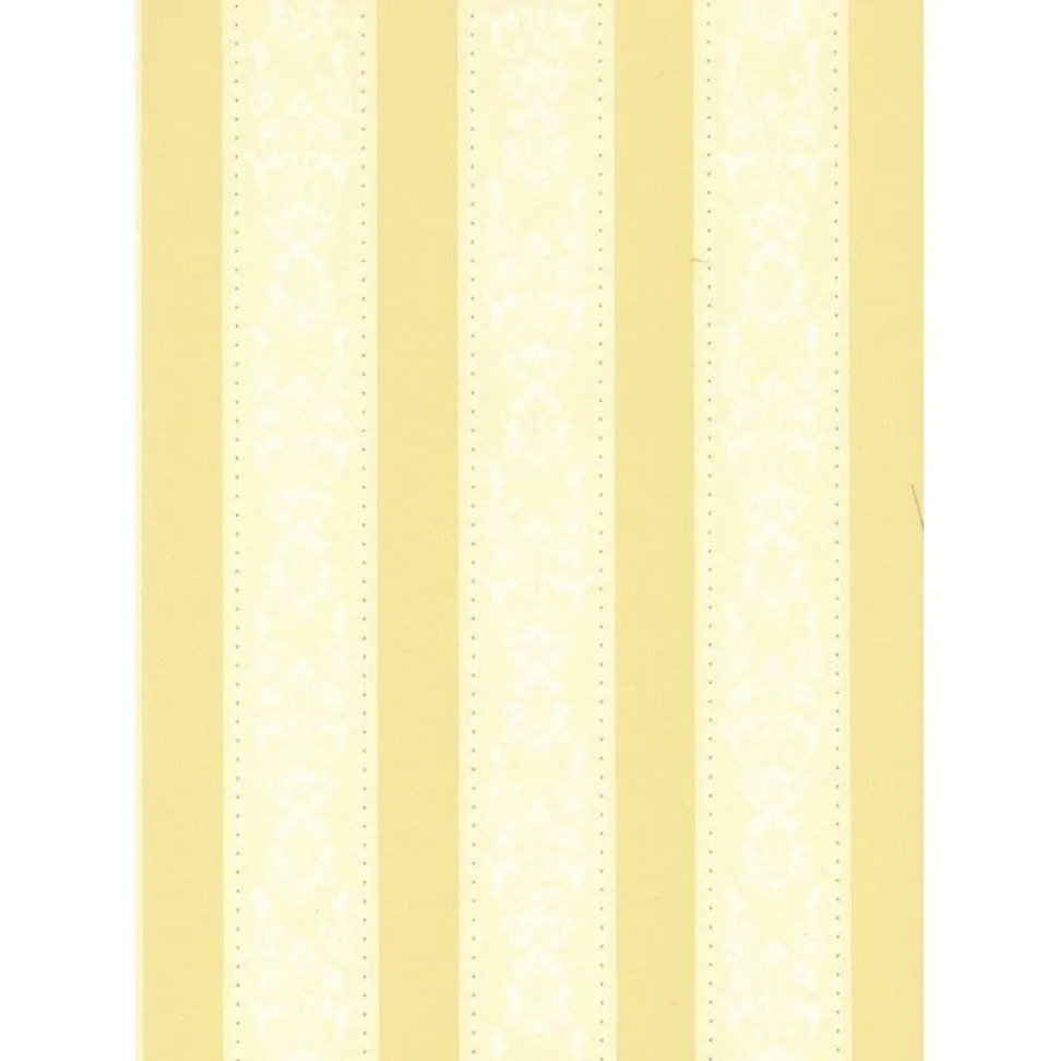 Tapetti Sandudd Isoäidin aikaan 4831-4, non-woven, ornamentti, raita, keltainen/valkoinen