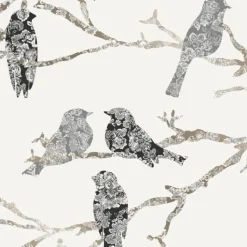 Tapetti Decor Maison Belle 5336-1, valkoinen/musta, non-woven