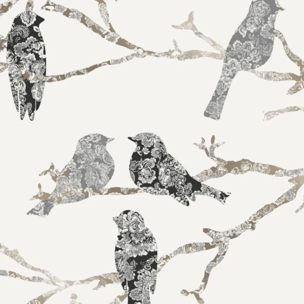 Tapetti Decor Maison Belle 5336-1, valkoinen/musta, non-woven