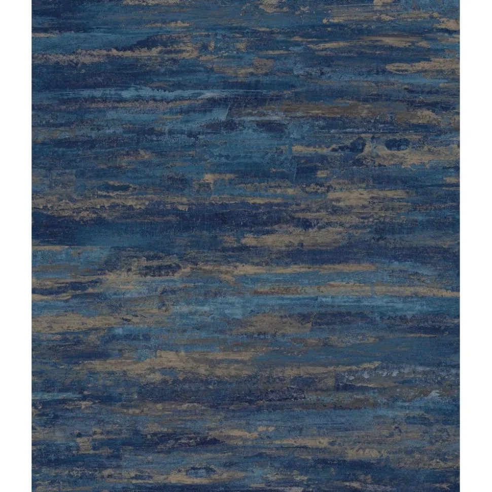 Tapetti Grandeco Arcadia A68102, non-woven, vinyylipinta, puujäljitelmä, sininen