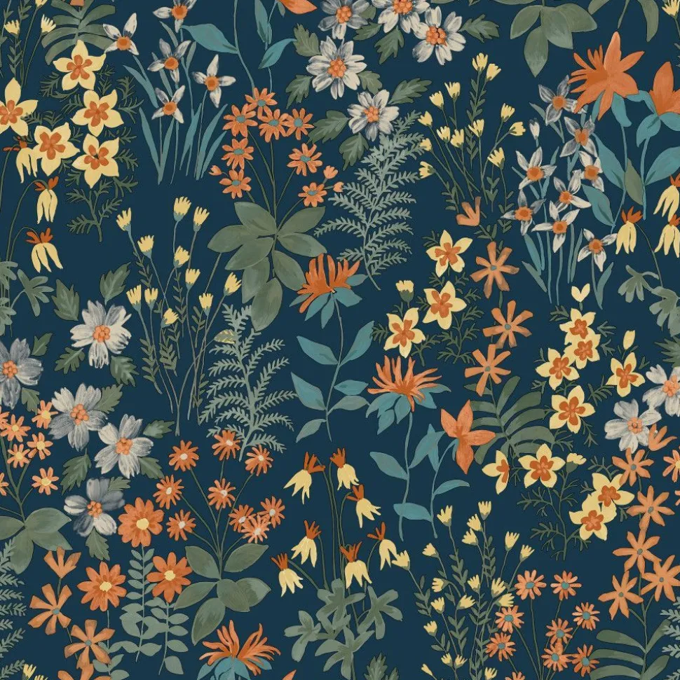 Tapetti Grandeco Arcadia A70903, non-woven, vinyylipinta, sininen