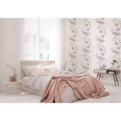 Tapetti Marburg Kylie 81623, vinyylipinta, pioni, ruusu, romanttinen, vaaleanpunainen