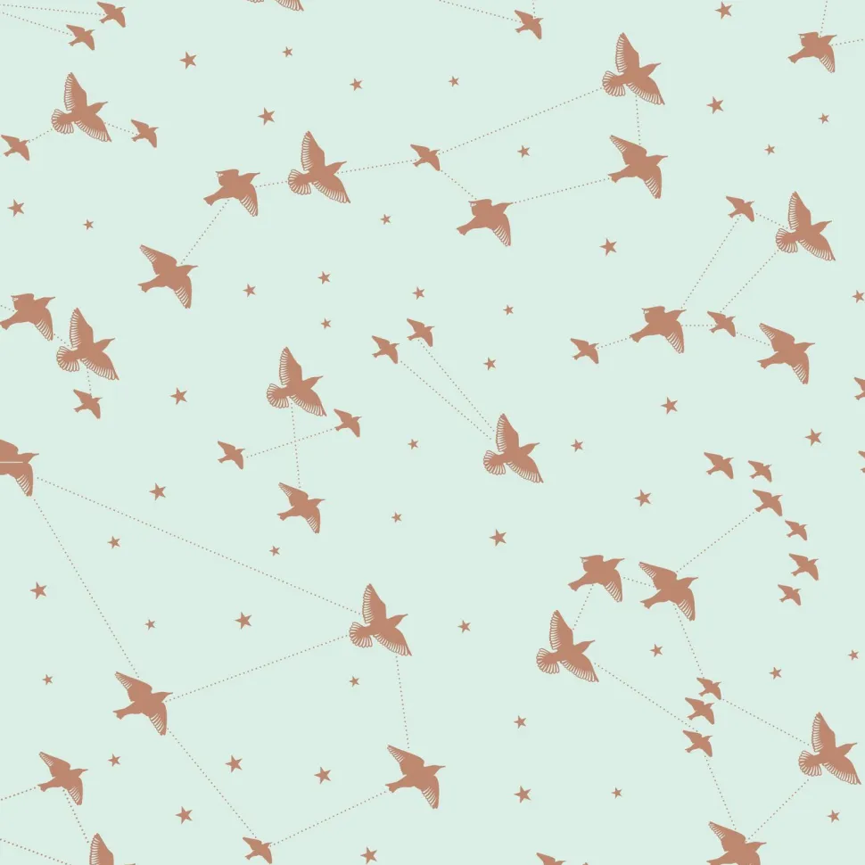 Tapetti Mini Moderns Star-ling, non-woven, vaaleansininen