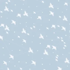 Tapetti Mini Moderns Star-ling, non-woven, vaaleansininen