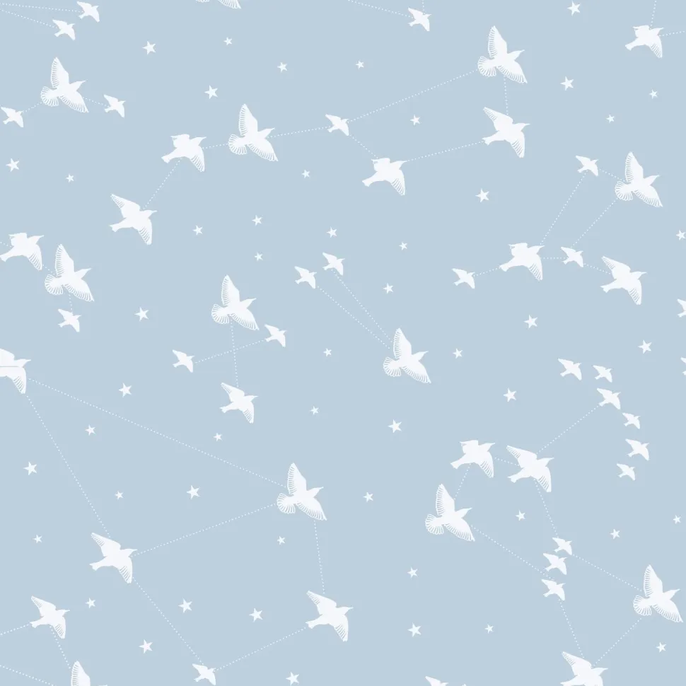 Tapetti Mini Moderns Star-ling, non-woven, vaaleansininen