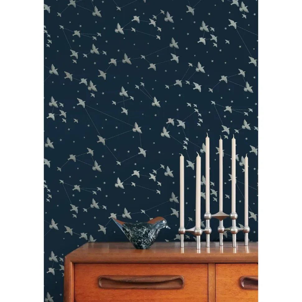 Tapetti Mini Moderns Star-ling, non-woven, vaaleansininen