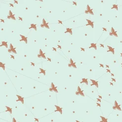 Tapetti Mini Moderns Star-ling, non-woven, vaaleansininen