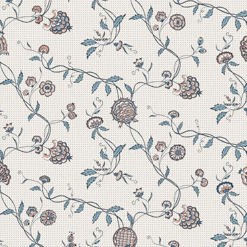 Tapetti Sandberg Adelaide, non-woven, maalaisromanttinen, terrakotta
