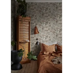 Tapetti Sandberg Linda, non-woven, puoni, ruusu, romanttinen, beige
