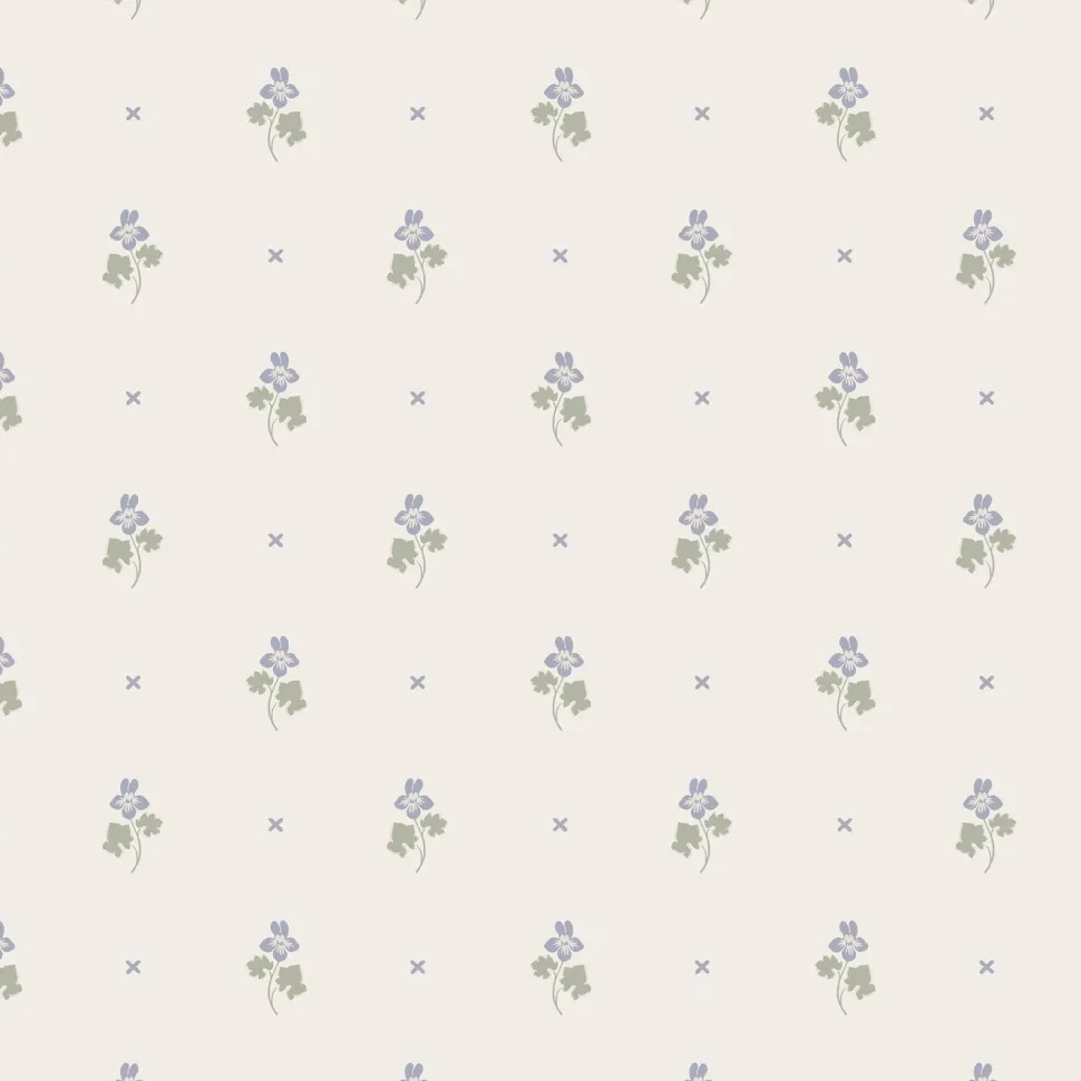 Tapetti Sandberg Mimi, non-woven, romanttinen, indigonsininen