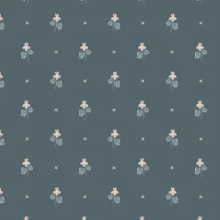 Tapetti Sandberg Mimi, non-woven, romanttinen, indigonsininen