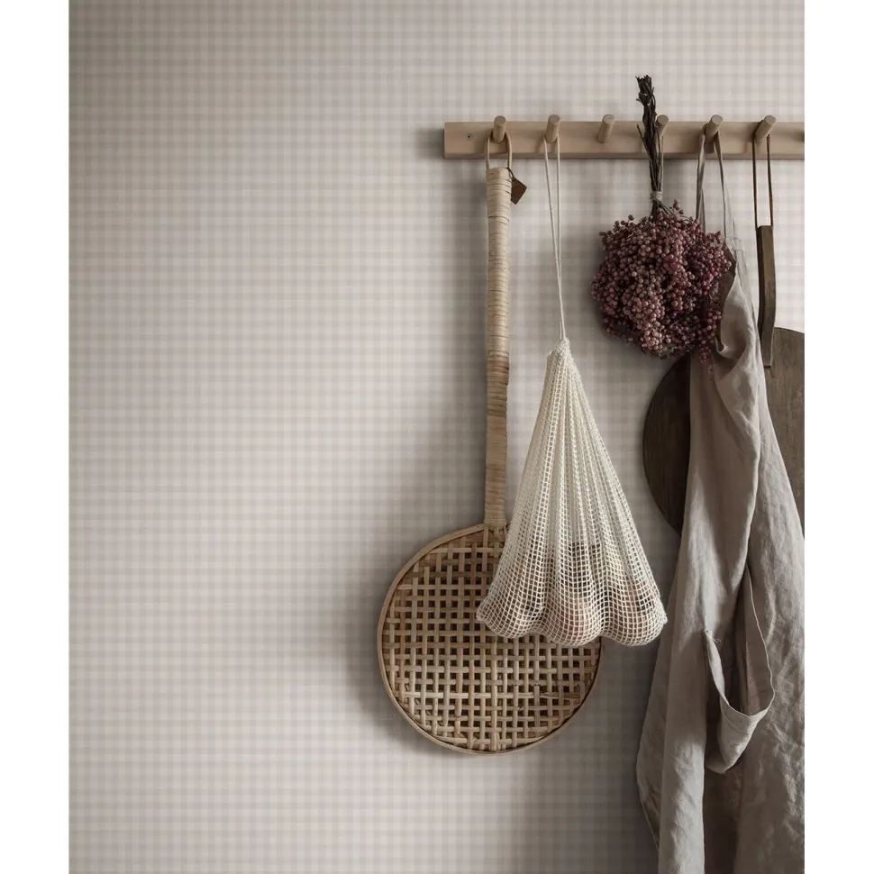 Tapetti Sandberg Ruta, non-woven, ruutu, vaaleanvihreä