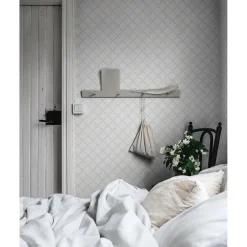 Tapetti Sandberg Trellis, non-woven, kasvi, harmaa