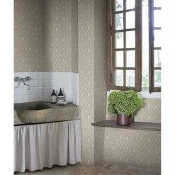 Tapetti Sandberg Turtledove, non-woven, ornamentti, indigonsininen