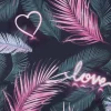 Tapetti Sandudd Neon Love 106842, palmu, pinkki