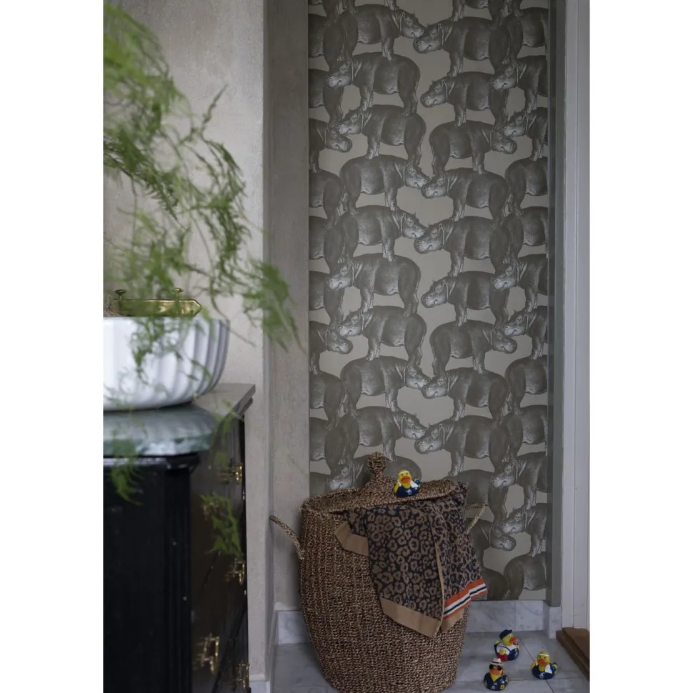 Tapetti Studio Lisa Bengtsson Hippo, non-woven, beige