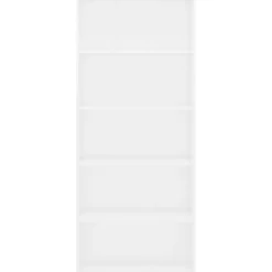5-tasoinen kirjahylly valkoinen 80x30x189 cm lastulevy