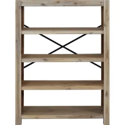 3-tasoinen kirjahylly 80x30x80 cm akaasiapuu