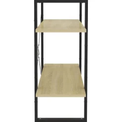 2-tasoinen kirjahylly 80x30x70 cm lastulevy betoninharmaa