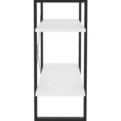 2-tasoinen kirjahylly 80x30x70 cm lastulevy betoninharmaa